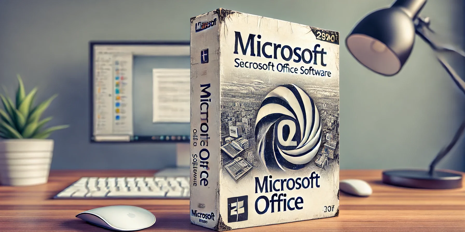 Caja de Microsoft Office de segunda mano generada por IA