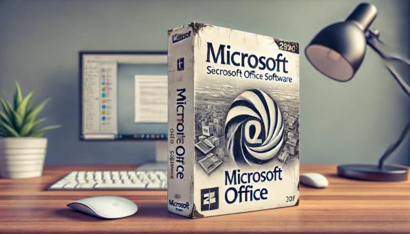 Caja de Microsoft Office de segunda mano generada por IA